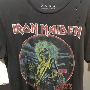 Zara Iron Maiden shirt